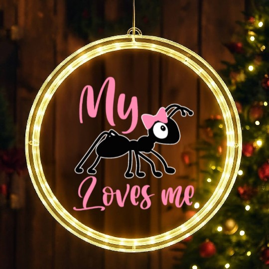 Ant Design My Aunt Loves me Family Gifts LED Christmas Window Lights