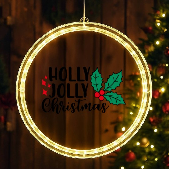 Holly Jolly Christmas LED Christmas Window Lights