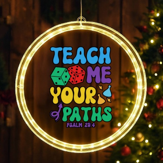 VBS Crew Teach Me Your Paths Psalm 25:4 Bible LED Christmas Window Lights