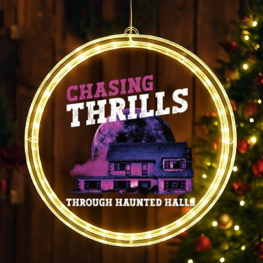 Horror Paranormal Haunted House Spooky Halloween LED Christmas Window Lights