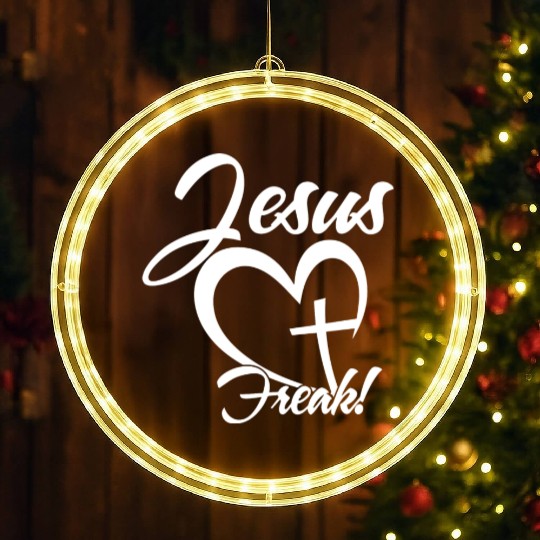 Jesus Freak Love Jesus Christian Christmas LED Christmas Window Lights