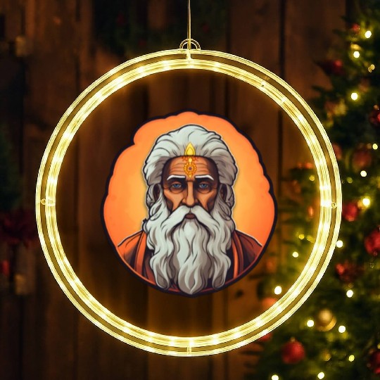 Guru Spiritual Buddhism LED Christmas Window Lights