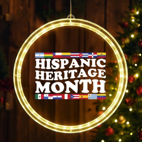 Hispanic Heritage Month Funny Hispanic Spanish LED Christmas Window Lights