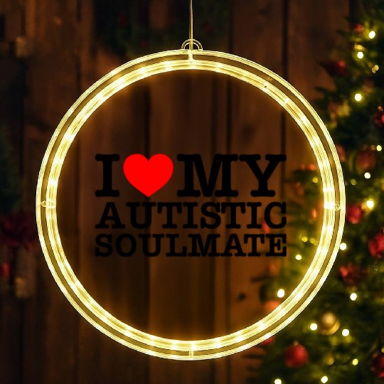 I Love My Autistic Soulmate LED Christmas Window Lights