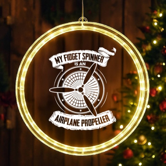 Airplaner Propeller LED Christmas Window Lights