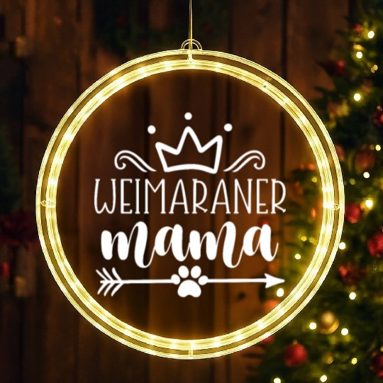 Weimaraner Mama LED Christmas Window Lights