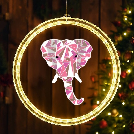 pink elephant LED Christmas Window Lights