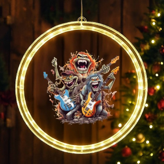 Monsters of Rock and Roll for Music enthusiasts LED Christmas Window Lights