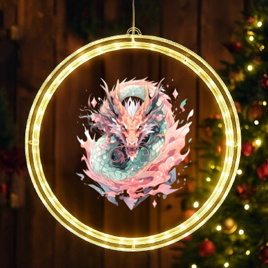 Adorable Crystal Chinese Dragon LED Christmas Window Lights