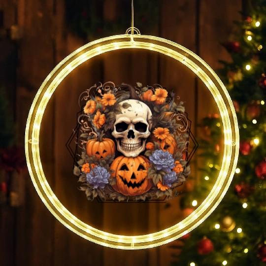 Indie skull design Halloween Gift LED Christmas Window Lights