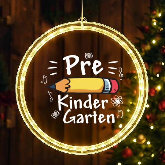Cute Pre Kindergarten Back To School Pre K Teacher LED Christmas Window Lights