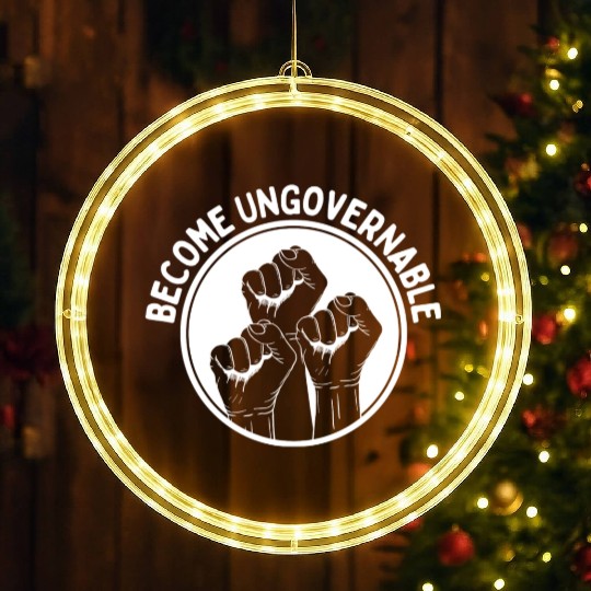 Become Ungovernable Punk Anarchy Lovers Gift LED Christmas Window Lights