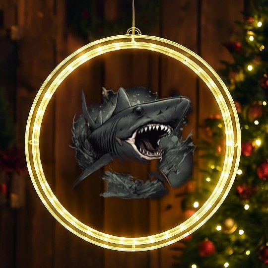 Shark attack LED Christmas Window Lights