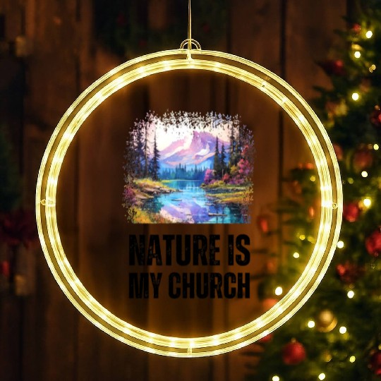 Nature Is My Church LED Christmas Window Lights