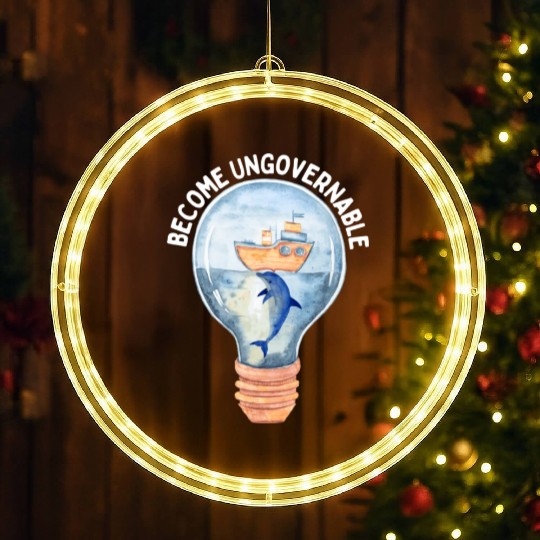 Become Ungovernable Cute Anarchist Save The LED Christmas Window Lights