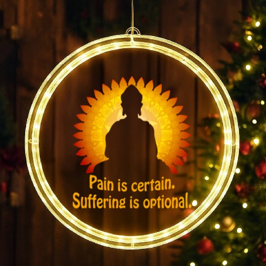 Buddha Yoga Mandala Meditation Buddhism Namaste LED Christmas Window Lights