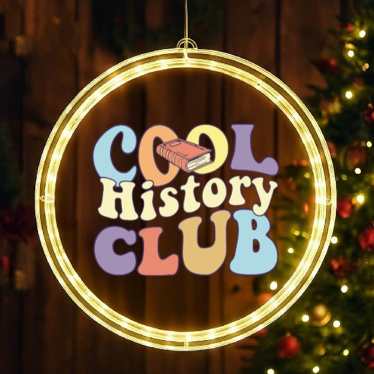 Cool History Club History Buff BA History Major LED Christmas Window Lights