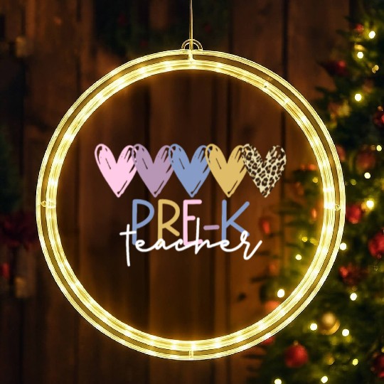 Pre-K Teacher Back To School Pre-K Teacher LED Christmas Window Lights