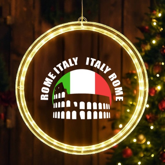 Rome Italy Tourist Guide LED Christmas Window Lights
