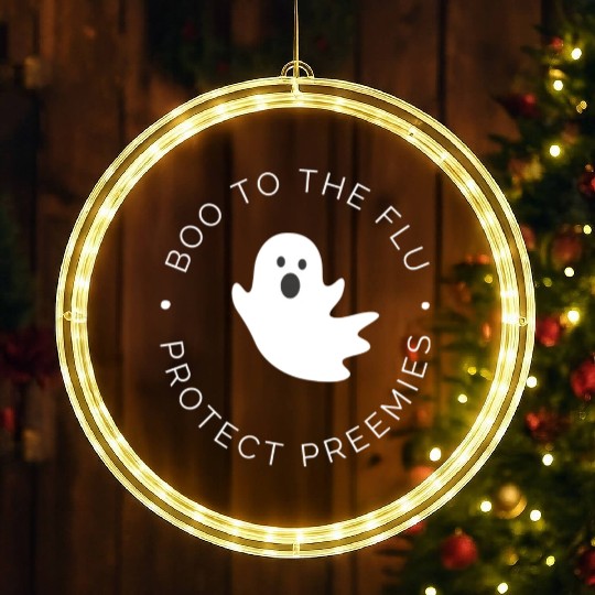 NICU Halloween | Boo to the flu | Protect Preemies LED Christmas Window Lights