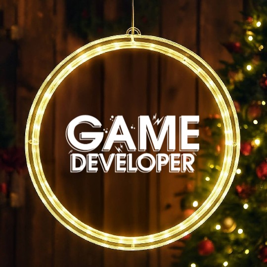 Game Dev Programmer Coder Game Tester Coding Gamer LED Christmas Window Lights