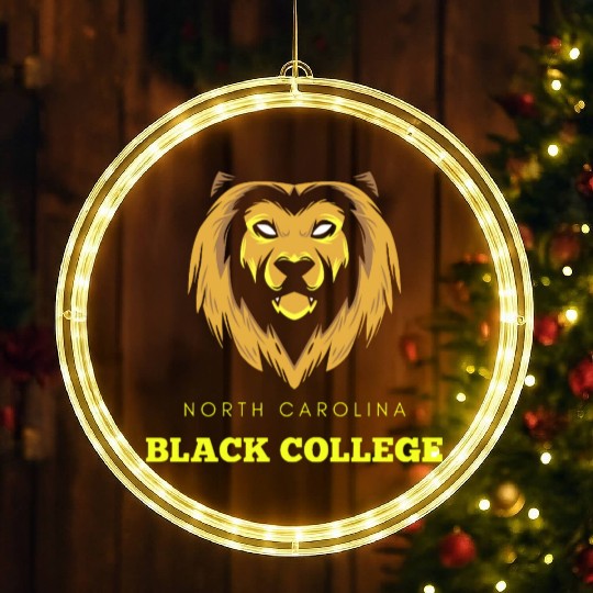 North Carolina Lions Black College ( Team Edition) LED Christmas Window Lights