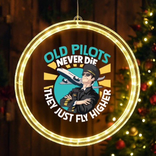 Pilot Aviation Airplane Airline Future Pilots LED Christmas Window Lights