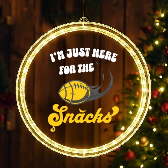 I'm Just Here For The Snacks Fantasy Football LED Christmas Window Lights