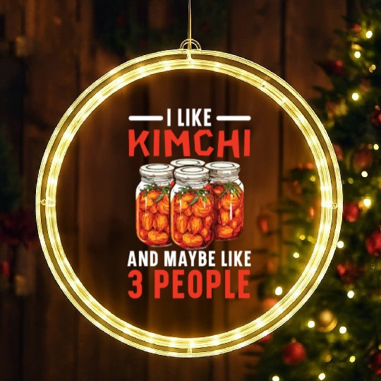 Kimchi Lover Korean Cuisine Spicy Food South Korea LED Christmas Window Lights