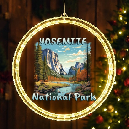 USA Yosemite National Park Sierra Nevada Colorful LED Christmas Window Lights