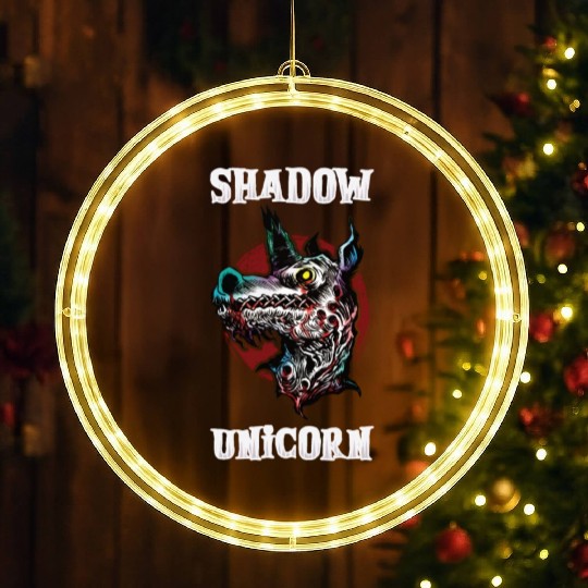 Dark Unicorn Horror Unicorn Midnight Unicorn Dark LED Christmas Window Lights