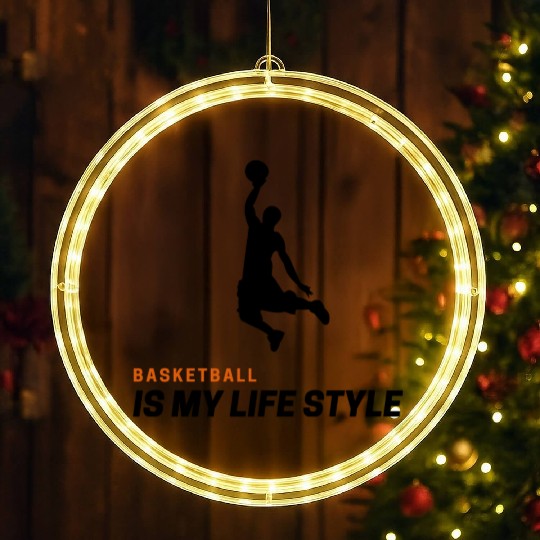 Basketball is my lifestyle LED Christmas Window Lights