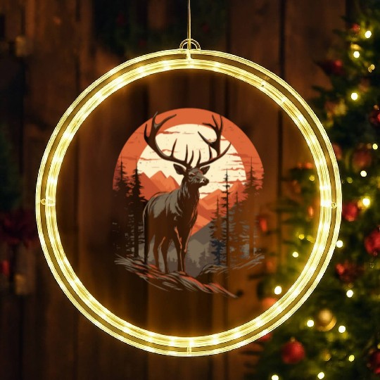 Camouflage Your Passion with a Deer Hunting LED Christmas Window Lights