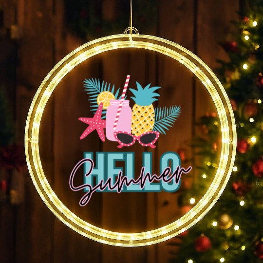 Hello Summer vibes LED Christmas Window Lights