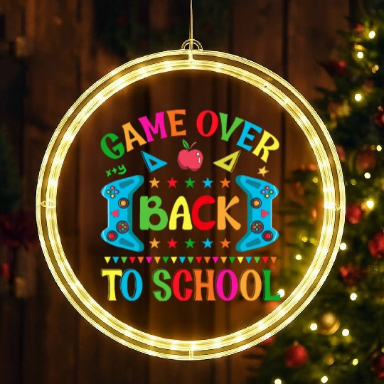 Game over Back to school LED Christmas Window Lights