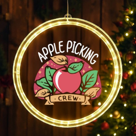 Apple Picking Crew LED Christmas Window Lights