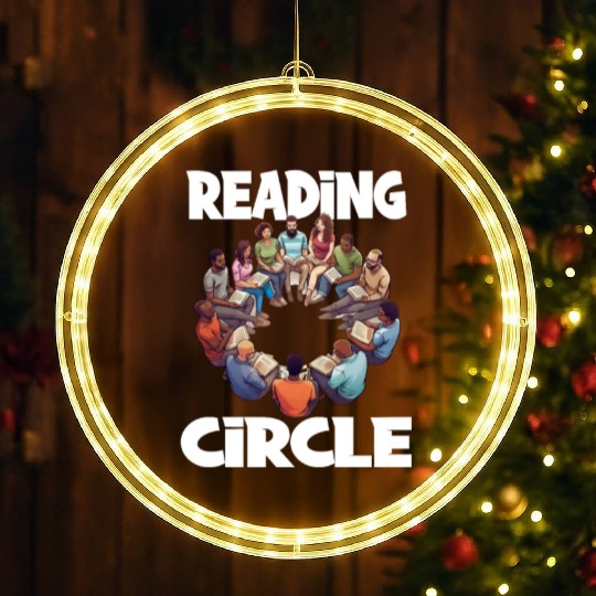 Reading Literature Reading Circle Buck Criticism LED Christmas Window Lights