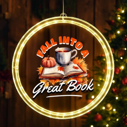 Fall Into A Great Book LED Christmas Window Lights