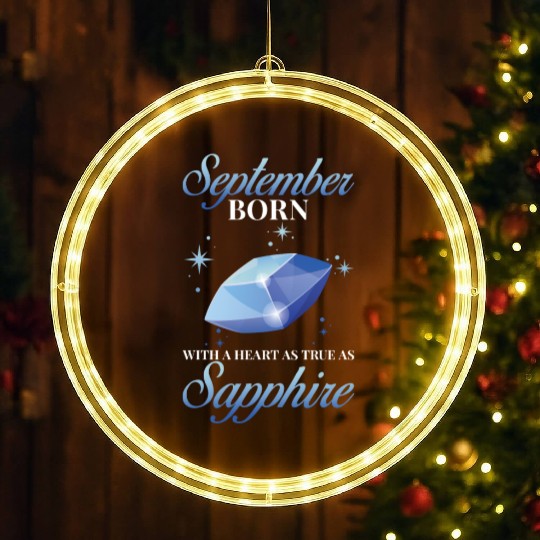 Birthstone September Sapphire LED Christmas Window Lights
