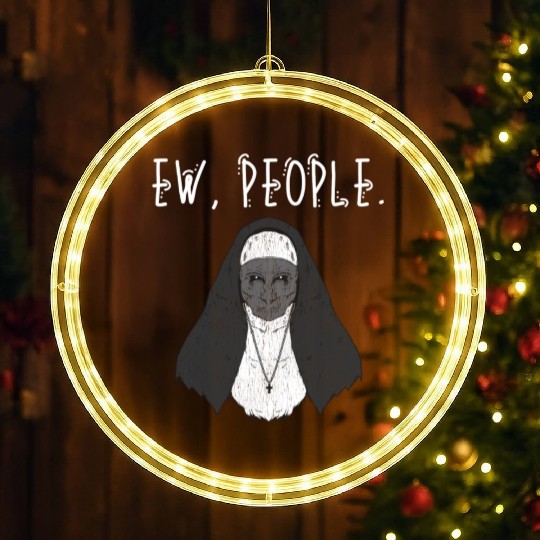 Ew People Scary Nun LED Christmas Window Lights