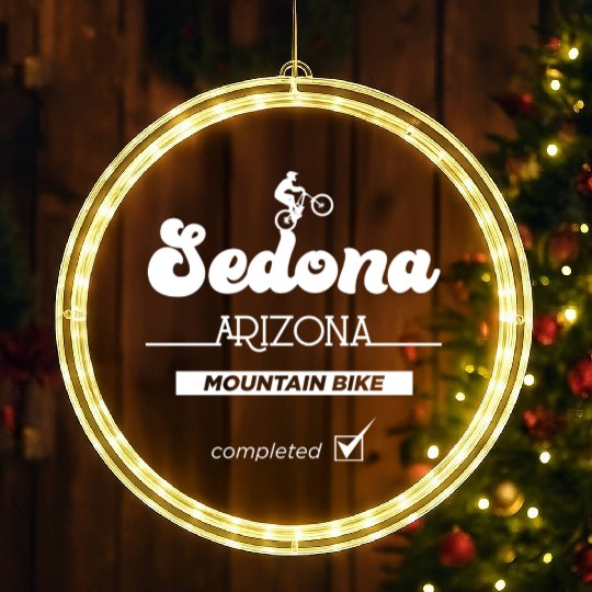 Sedona Arizonna Mountain Biking LED Christmas Window Lights