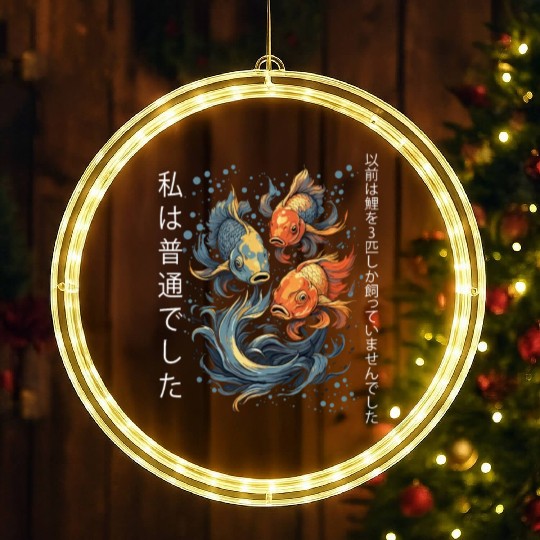 Koi Fish Koi Carp Japanese Koi Garden-Pond funny LED Christmas Window Lights