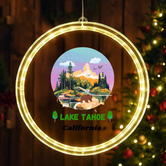 Lake Tahoe California LED Christmas Window Lights
