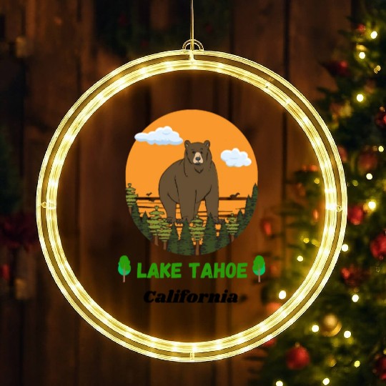 Lake Tahoe California LED Christmas Window Lights