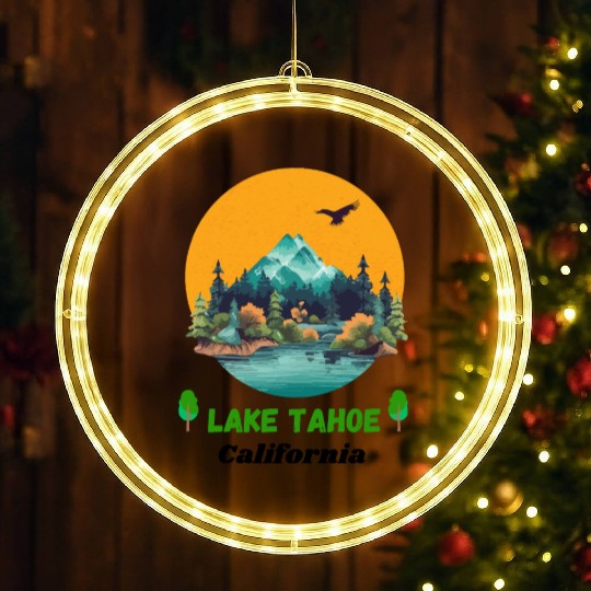 Lake Tahoe California LED Christmas Window Lights