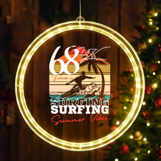 Surfing summer vibes LED Christmas Window Lights