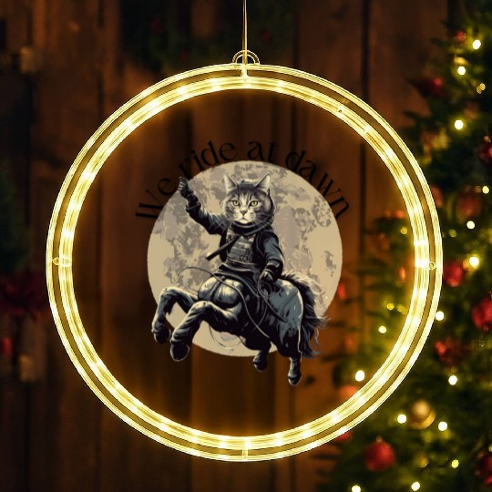 We ride at dawn! Cathorses! LED Christmas Window Lights