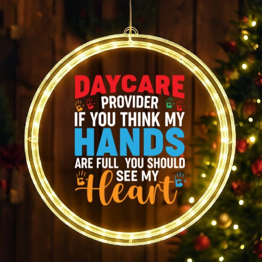 Daycare Provider Childcare Pre-k Teacher Appreciat LED Christmas Window Lights