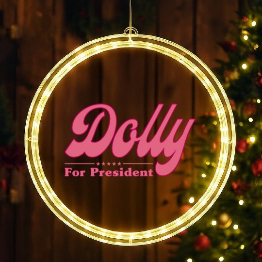 Dolly Parton For President Election LED Christmas Window Lights