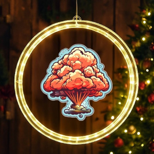 Explosion Fireworks Pyrotechnics LED Christmas Window Lights